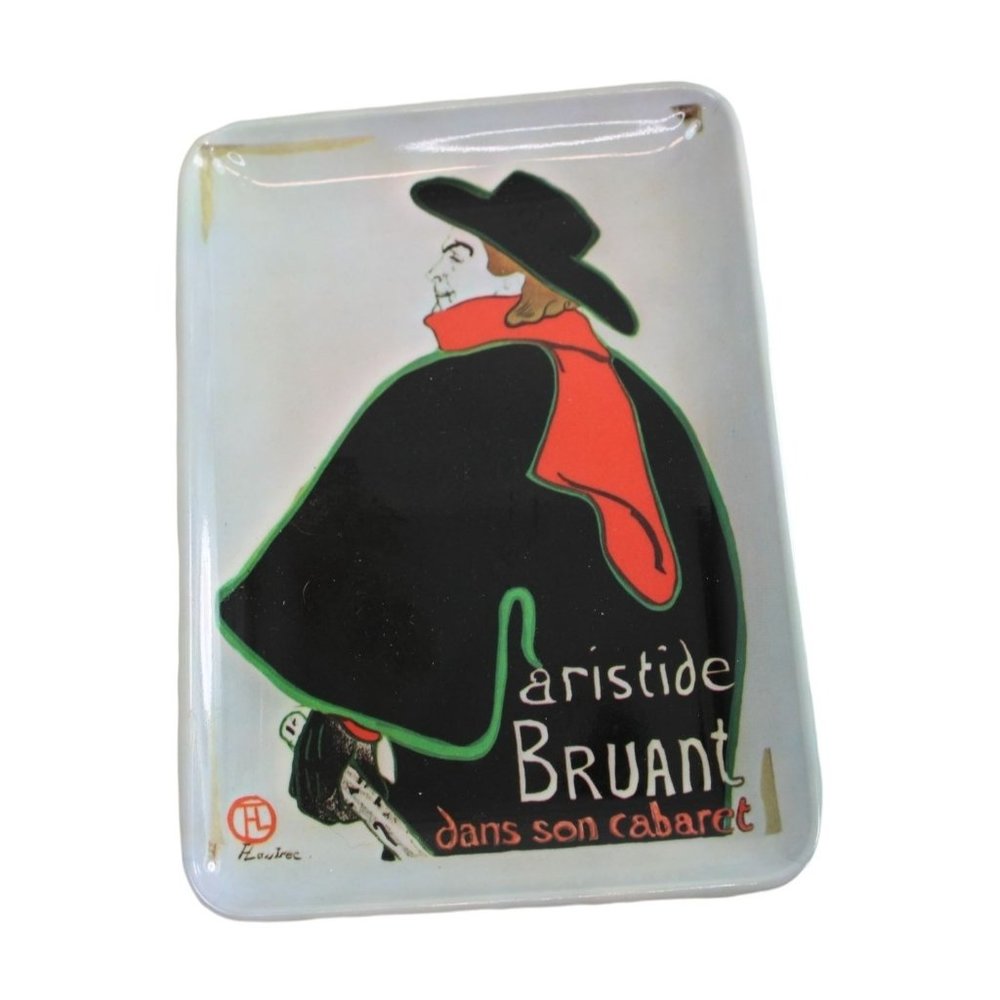 Vintage Toulouse Lautrec Aristide Bruant Trinket Tray INDPLS 53845